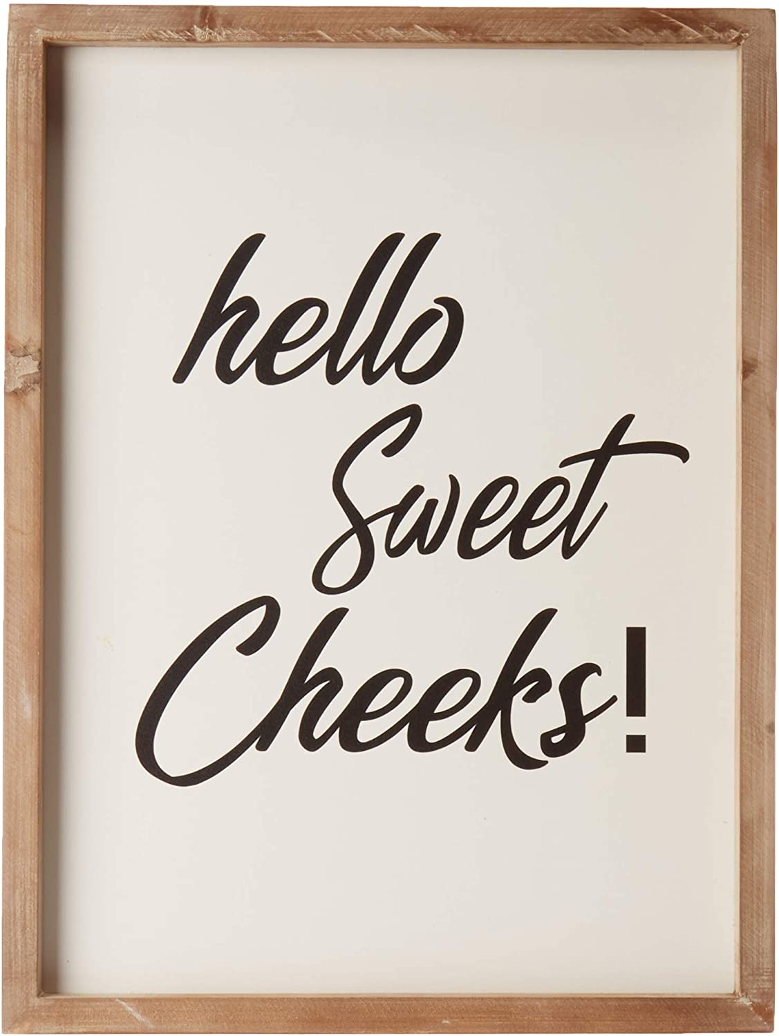 Rustic Wooden Bathroom Sign - Hello Sweet Cheeks Farmhouse
