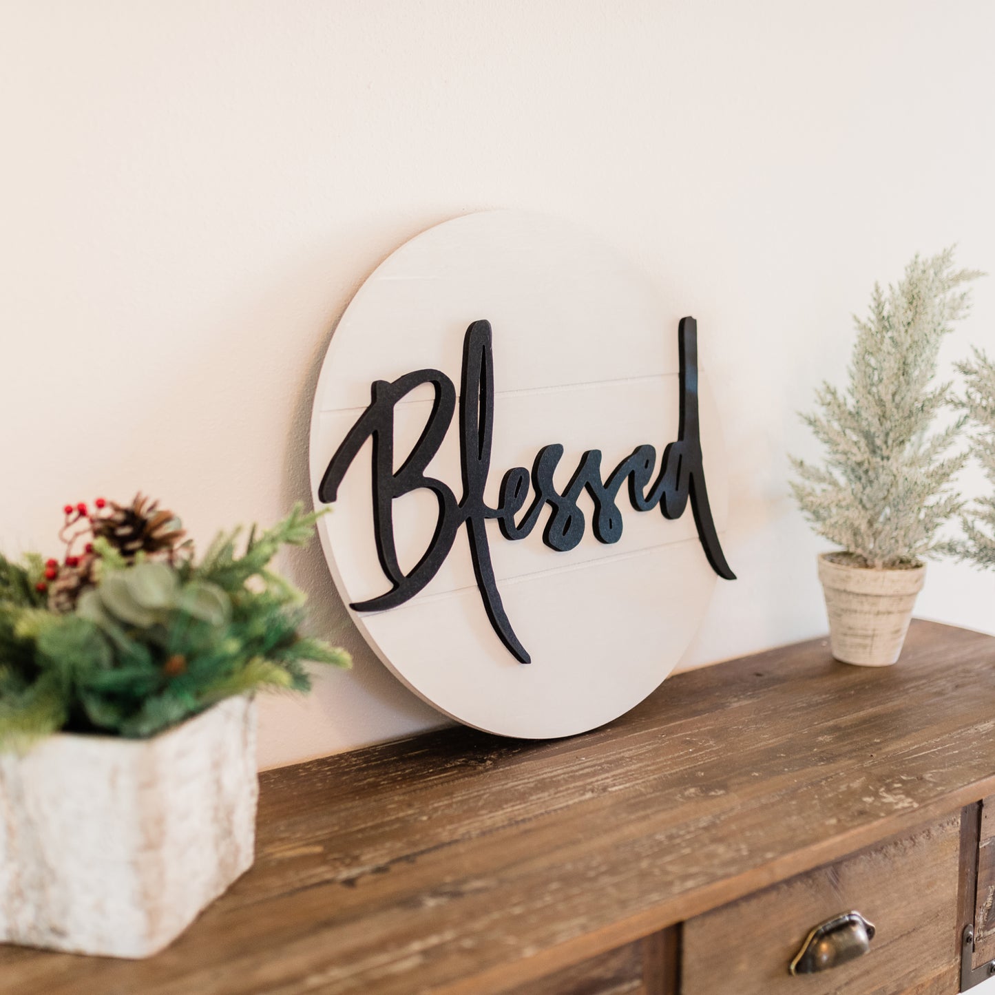 Rustic Farmhouse Shiplap Sign - Blessed