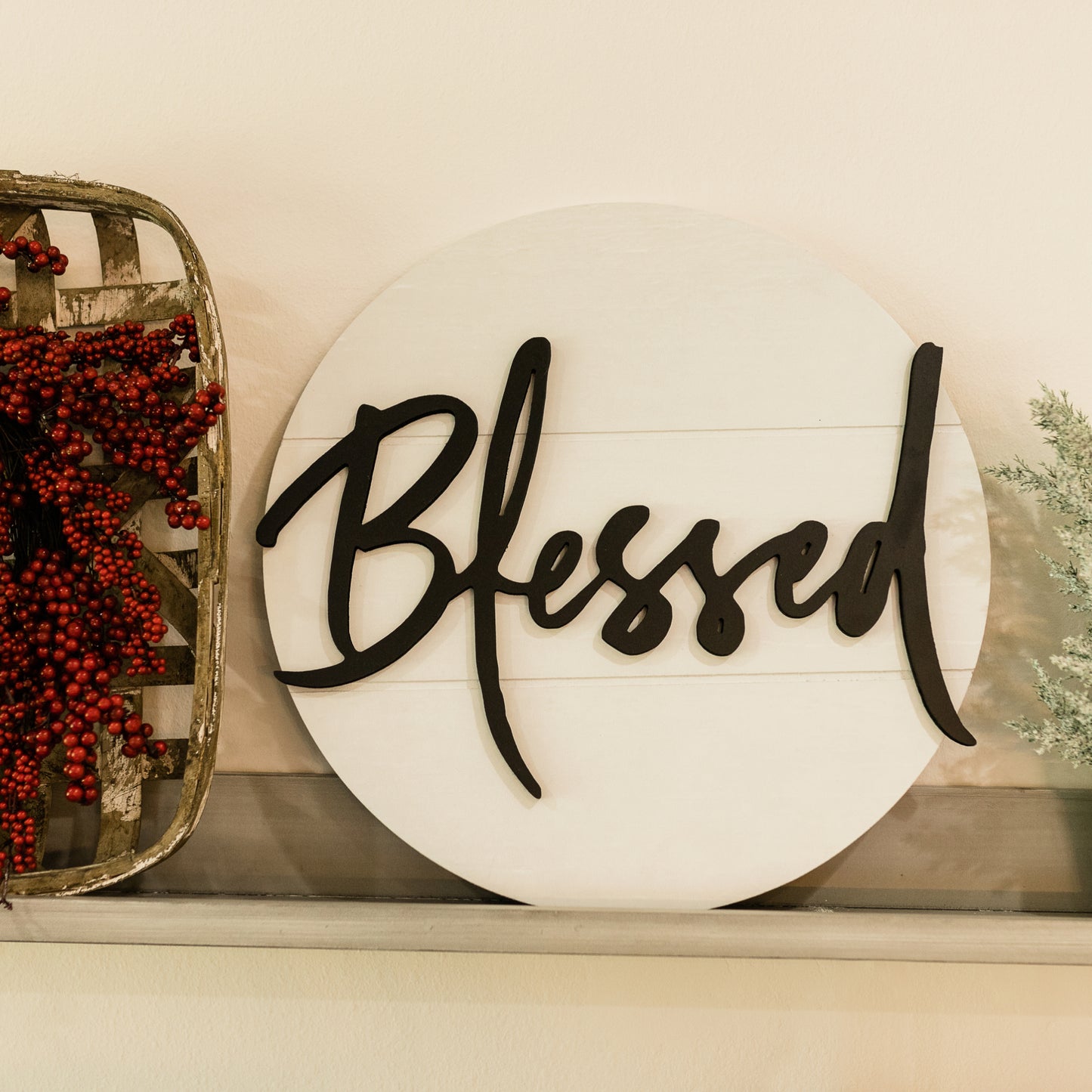 Rustic Farmhouse Shiplap Sign - Blessed