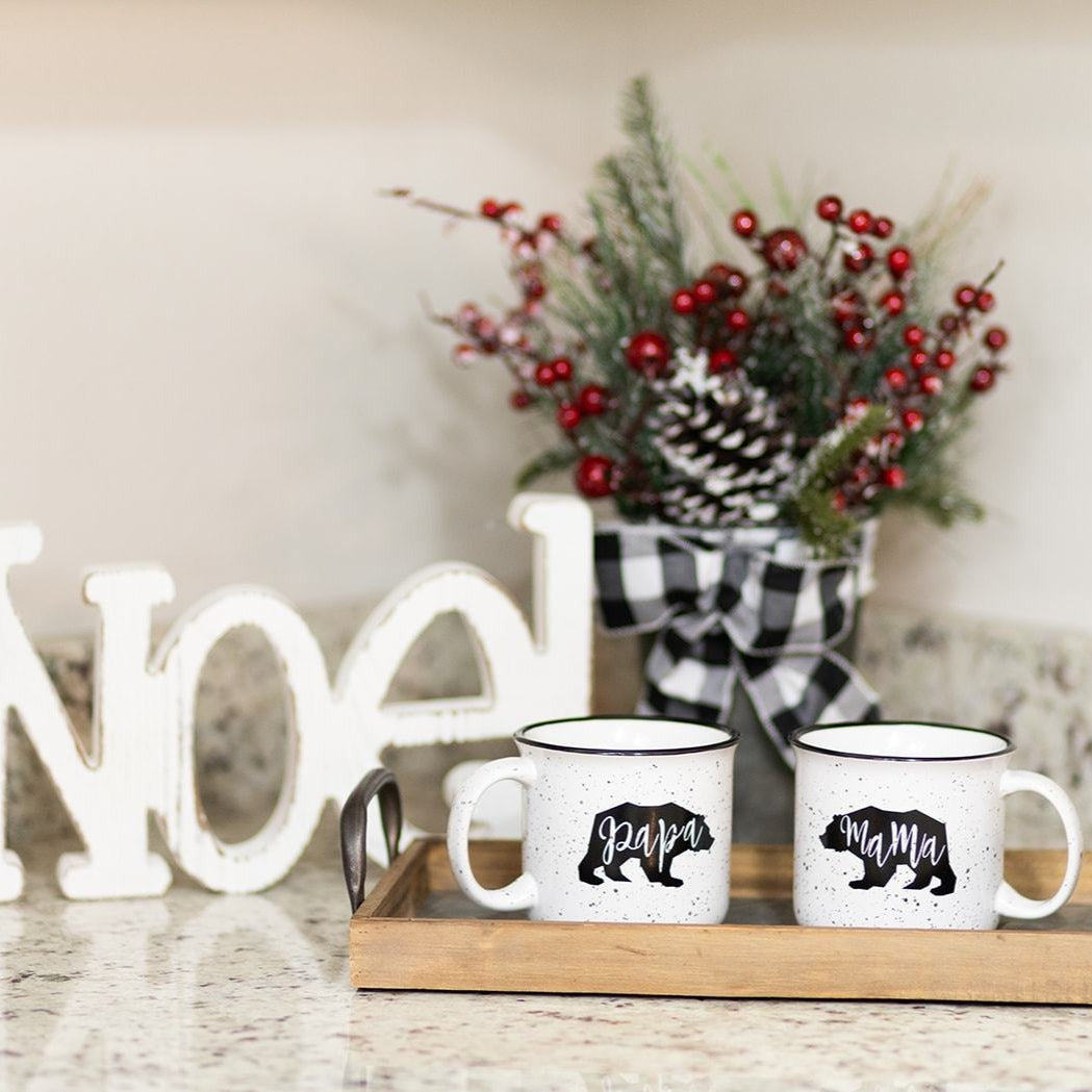 Rustic Coffee Mug Set
