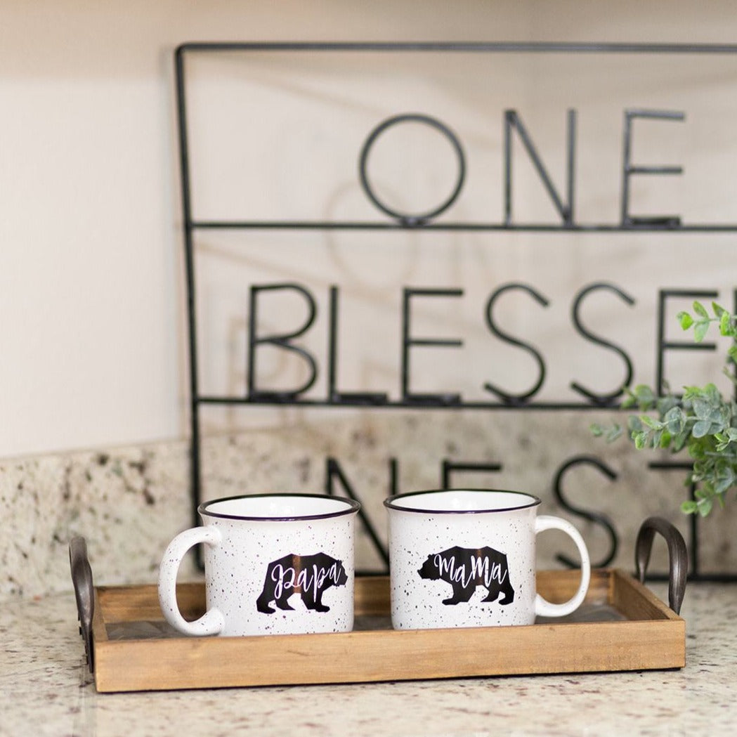 Rustic Coffee Mug Set