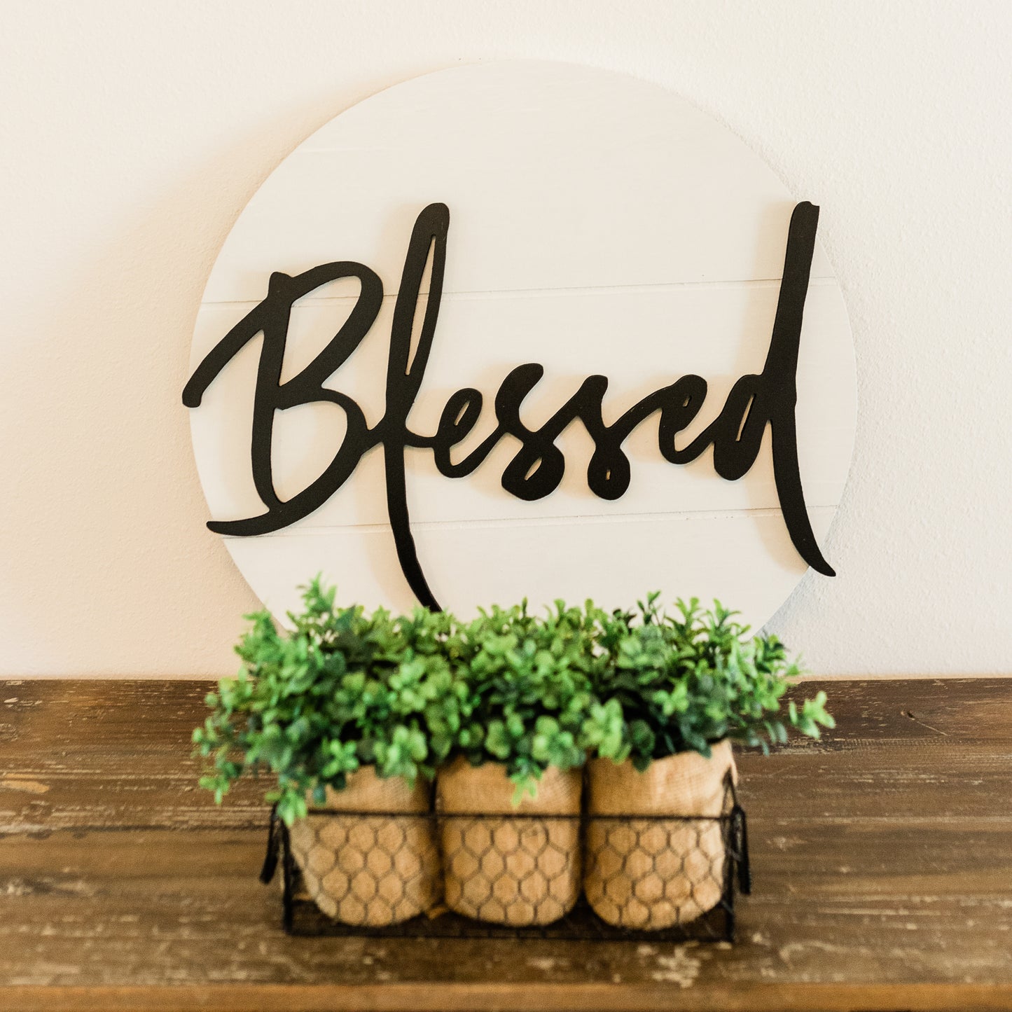 Rustic Farmhouse Shiplap Sign - Blessed