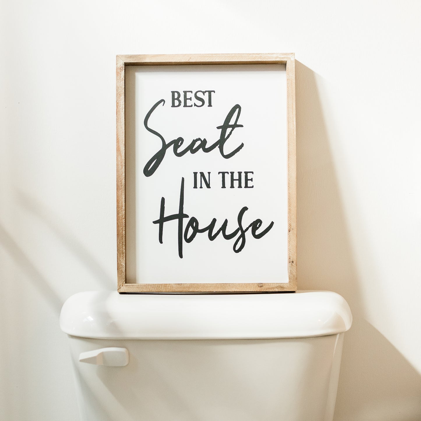 Rustic Farmhouse Bathroom Sign - Best Seat in the House